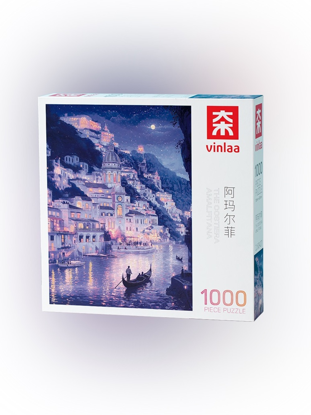 Vinlaa Amalfi Night Art 1000 pieces Puzzle_THE COSTIERA AMALFITANA_NWT